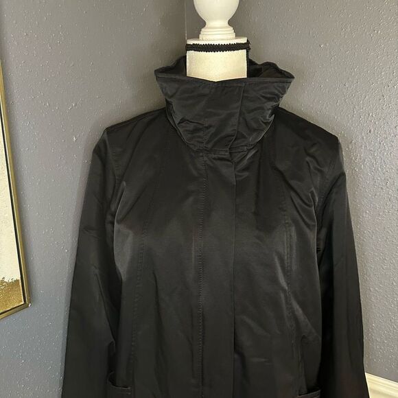 Eileen Fisher Mid Weight Transitional Coat in black - Picture 3 of 11